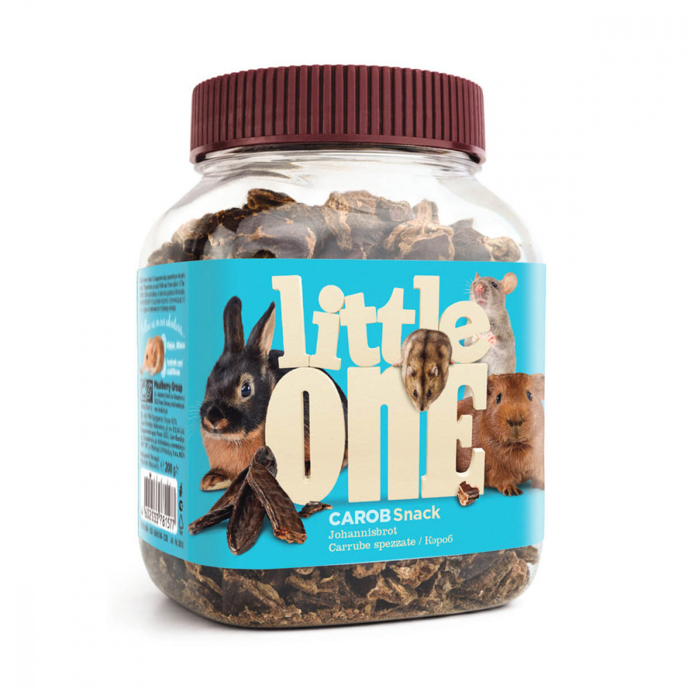 Т0047199 Лакомство для грызунов Carob плоды рожкового дерева банка 200г Little one 