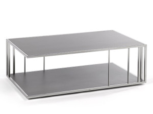 Низкий прямоугольный журнальный столик с журнальной стойкой