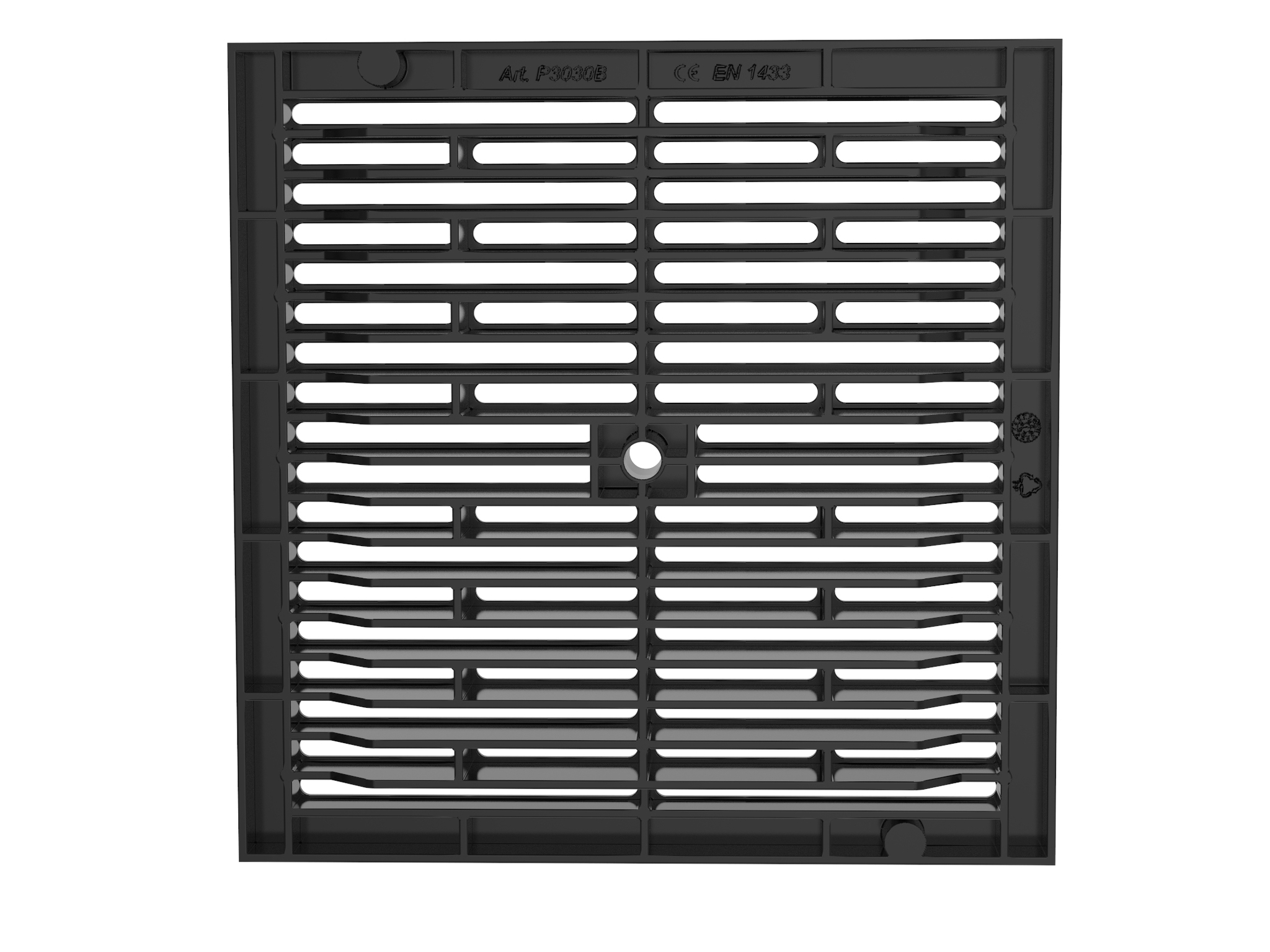 P3030B Решетка пластиковая SteeStart 300х300 черная ГеоПластБорд GPBST-207 - Вид №2