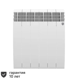 Радиатор секционный Royal Thermo Biliner Alum 500/87 6 секций боковое подключение алюминий белый 82258105 STLM-2029768