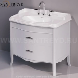 Тумба с ящиком под раковину AR864 белая