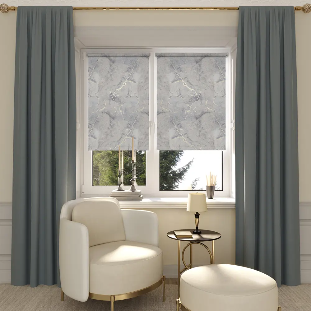 Штора рулонная Фавор 200x175 см серая DOMLEGRAND STLM-2125104 - Вид №3