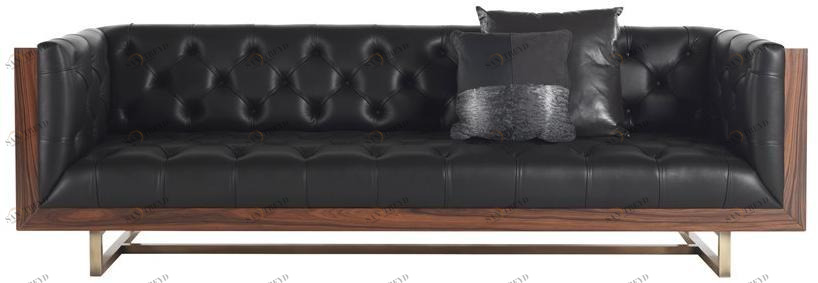 Gianfranco Ferré Home Стеганый 3-местный кожаный диван sun-id-1439805