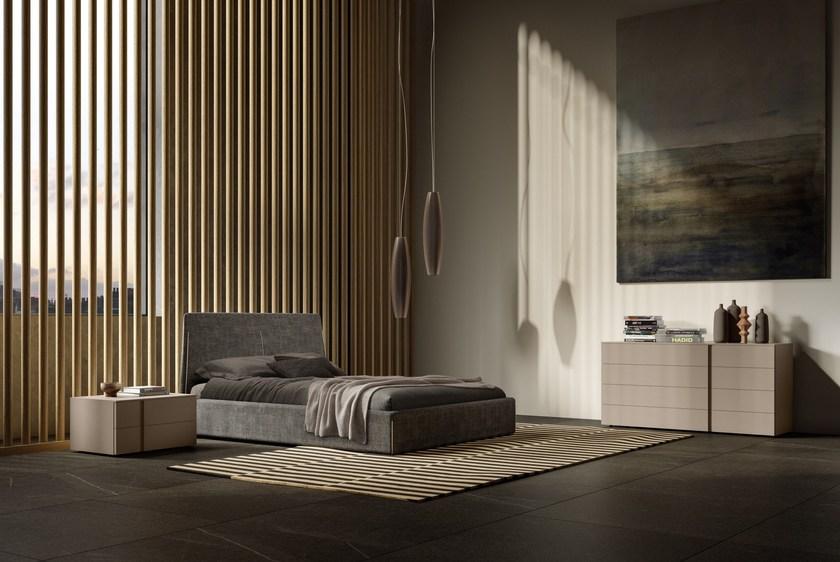 JESSE Прямоугольная прикроватная тумбочка из лакированной древесины с ящиками Shade sun-id-1514203 - Вид №1