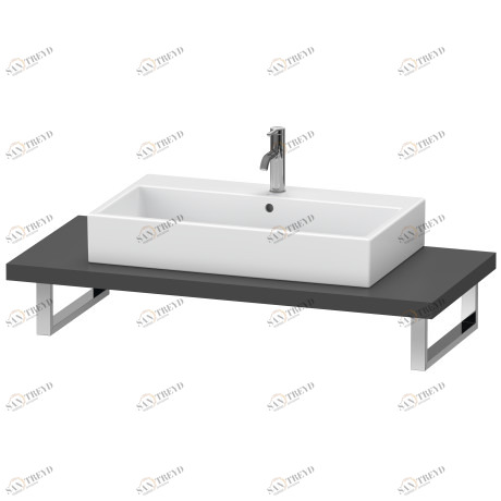 XL102C04949 X-Large Консоль для накладных раковин и встраиваемых умывальников Графит матовый, декор Duravit