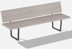 FAST Садовая скамейка из алюминия под дерево со спинкой Orizon