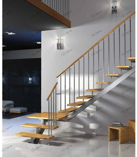 MOBIROLO Открытая лестница из дерева с центральной перекладиной sun-id-1378363