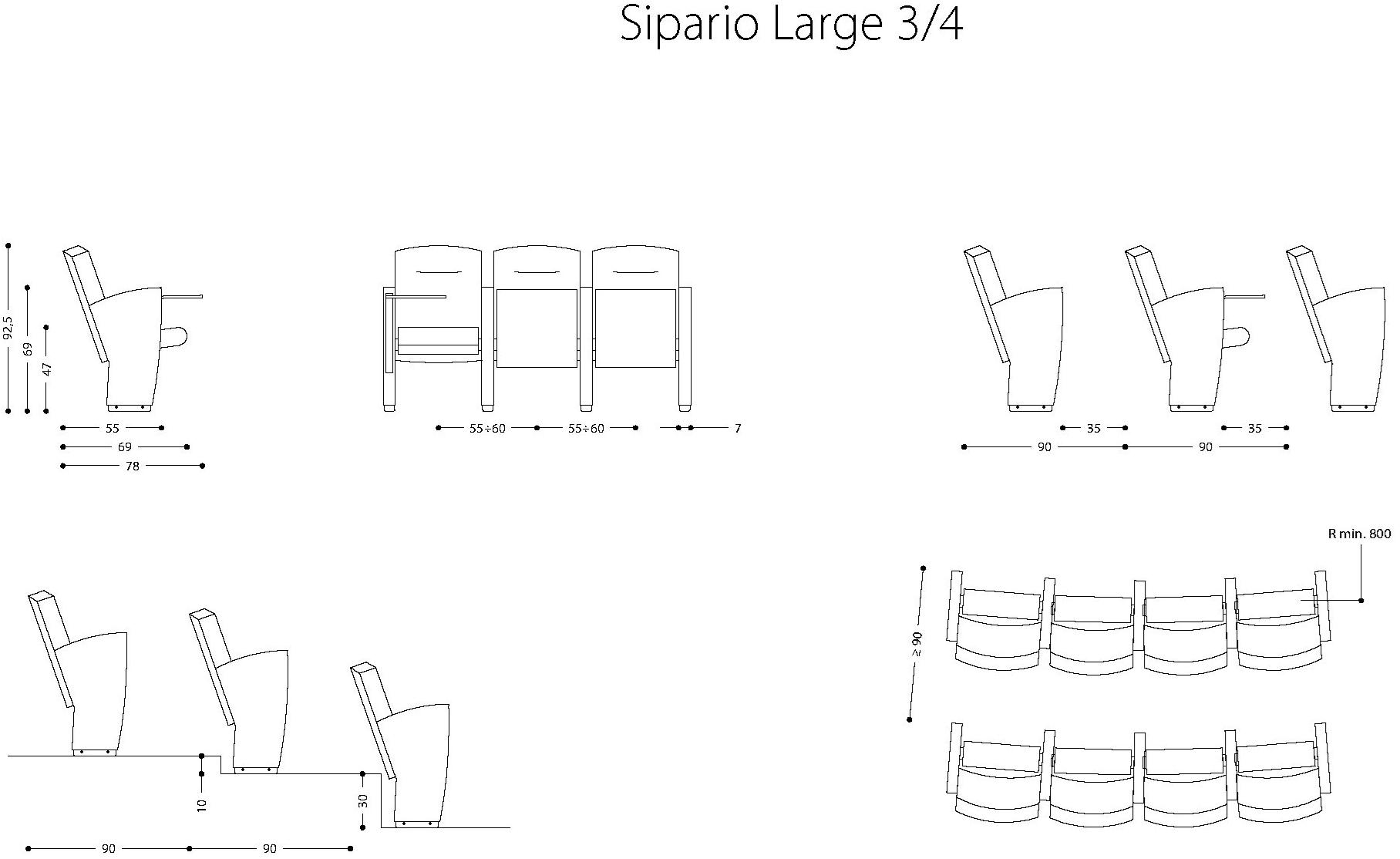 LAMM Сиденье для аудитории из ткани sun-id-1440942 - Вид №19