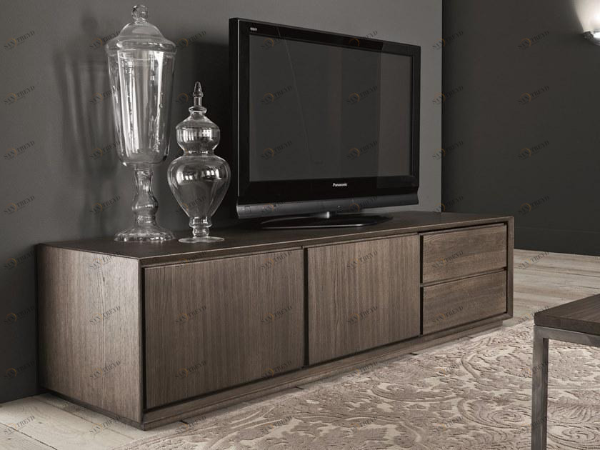 AltaCorte Низкая дубовая тумба под ТВ с ящиками Ecolab Lb-zg7130