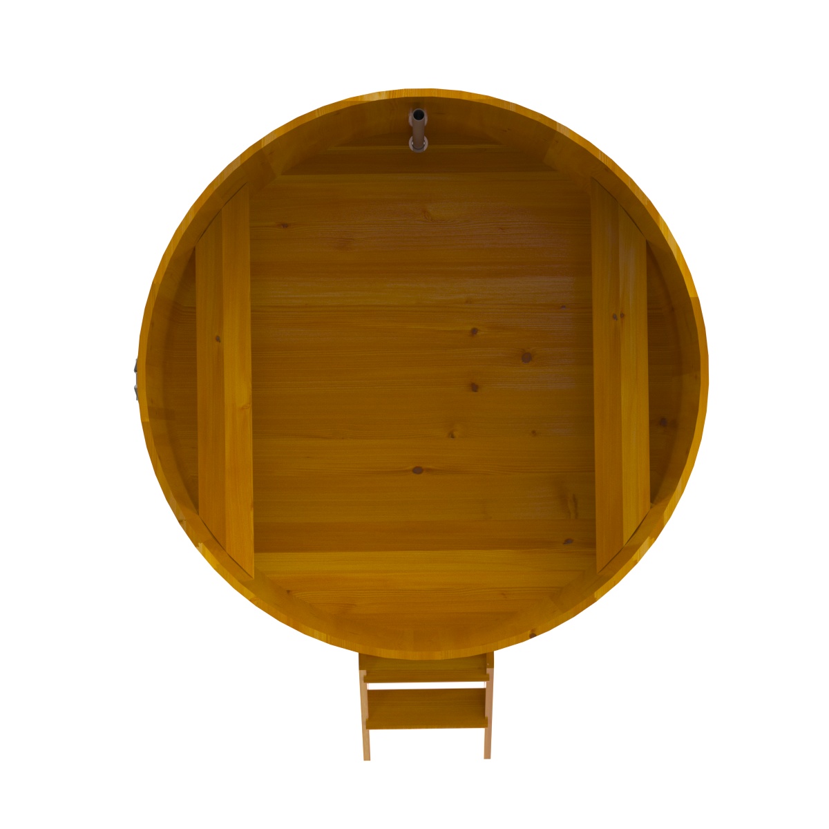 2237 Купель круглая из лиственницы Рустик d=1,80х1,0 натуральный Alyarus  - Вид №5