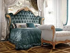 Bellotti Ezio Кровать с мягким тафтинговым изголовьем из бархата 3680 3680