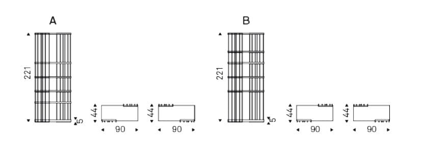 Модульный книжный шкаф со стальной конструкцией Cattelan italia ARSENAL ARCH-00105889 - Вид №4