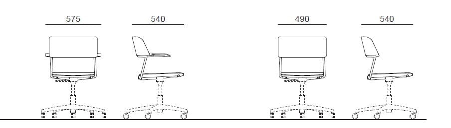 Вращающееся офисное кресло из полипропилена Diemmebi ARCH-00034057 - Вид №2