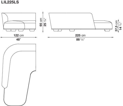 Тканевый диван с полуостровом Maxalto LILUM ARCH-00027859 - Вид №9