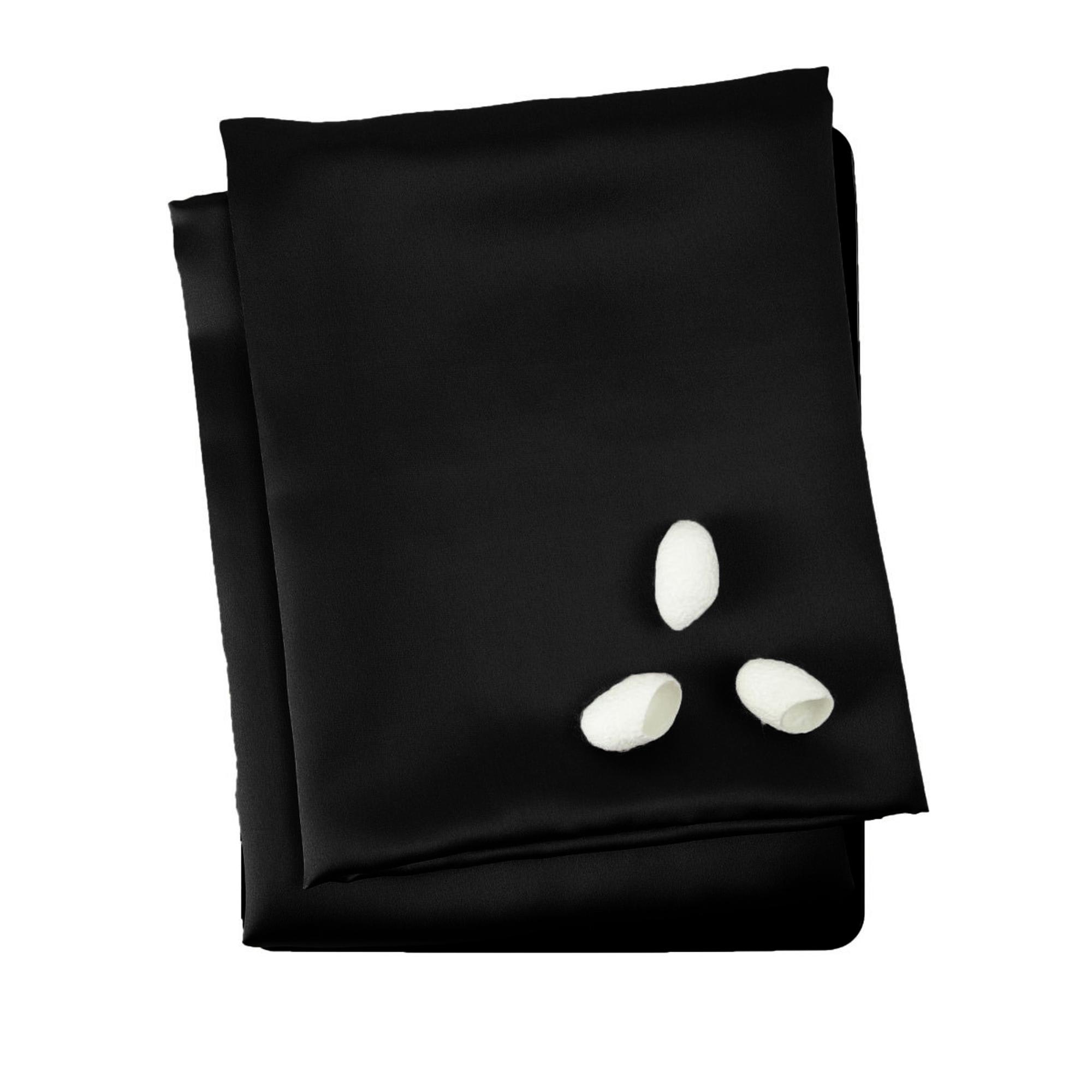 Наволочка princess77black, 70x70 см, шелк, 1шт, цвет черный SILK MANUFACTURE 90520690