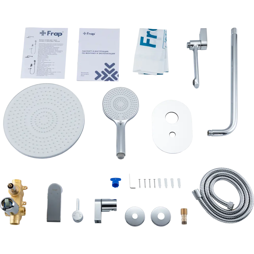 Душевая система Frap Arne F71204 скрытого монтажа цвет хром STLM-2203533 - Вид №14