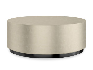 Круглый деревянный журнальный столик с колесами