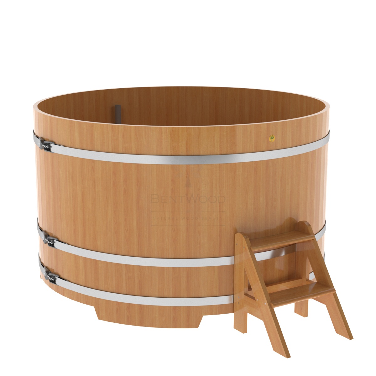 1214 Купель круглая из лиственницы d=1,80х1,1 натуральная премиум Alyarus 