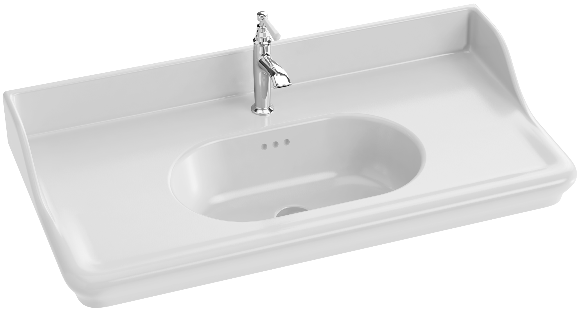 EXW112-0 Столешница для умывальника 101 см, 3 отверстия под смеситель JACOB DELAFON CLÉO 1889 