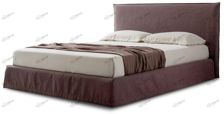 ZANETTE Двуспальная кровать из ткани с мягким изголовьем sun-id-1499089