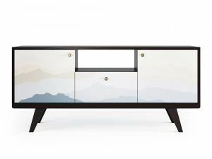 Тумба под телевизор белая с венге Thimon THE IDEA  210238 Белый;черный