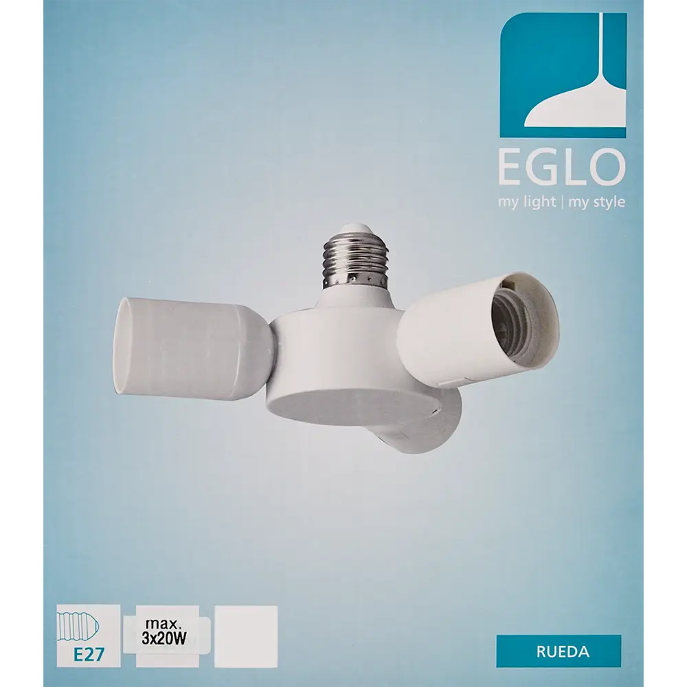 Разветвитель Eglo Rueda 3хE27х20 Вт цвет белый 82584869 STLM-2209985  - Вид №5