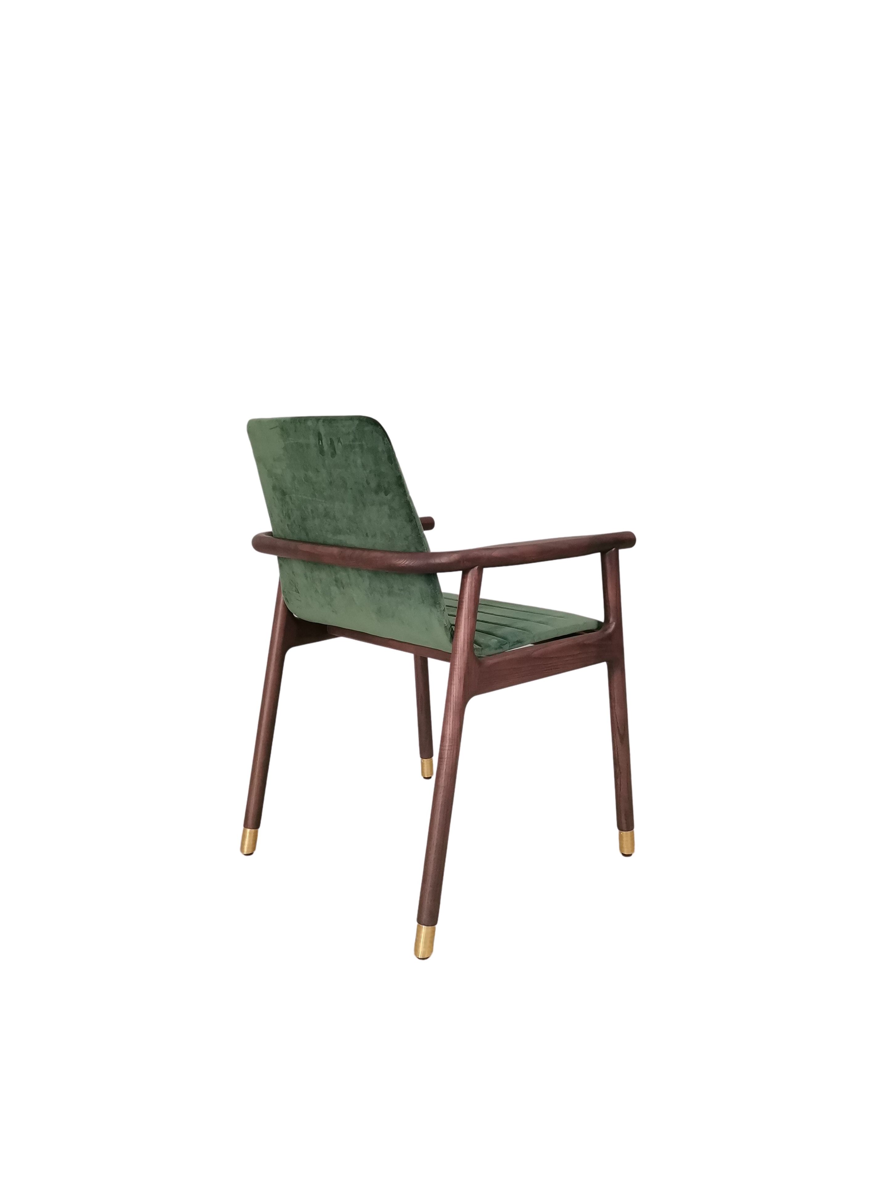 Кожаный мягкий стул с подлокотниками Morelato ARCH-00088997 - Вид №4