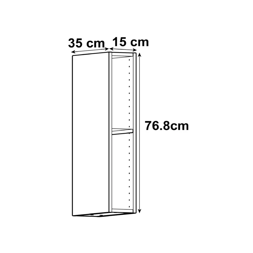 Каркас навесной Delinia ID 15x76.8x35 см, ЛДСП, цвет белый 82000306 STLM-2173182  - Вид №1