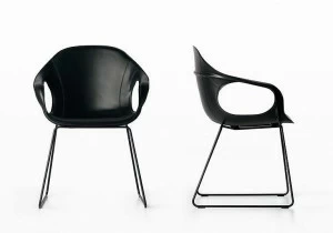 Kristalia Кожаное кресло-санки с подлокотниками Elephant