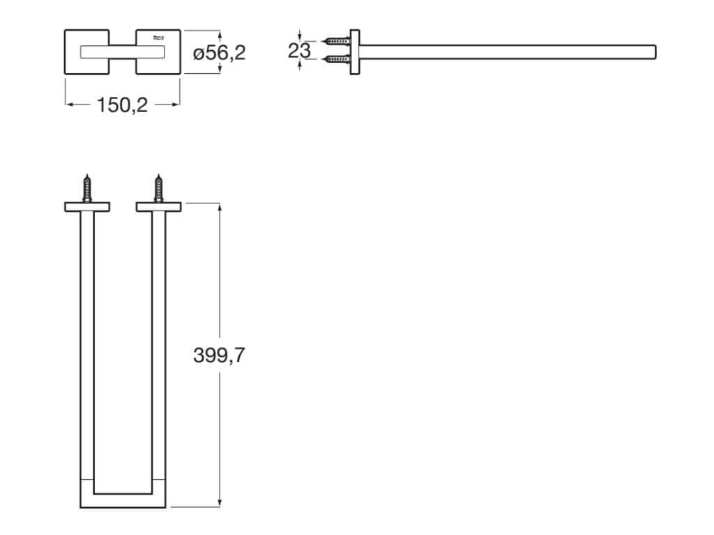 Металлический держатель для полотенец Roca Hotels ARCH-00118881 - Вид №1