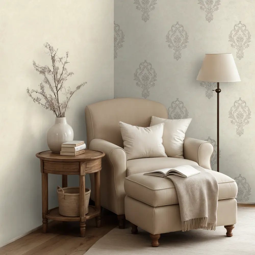 Обои флизелиновые Euro Decor Saphire бежевые 1.06 м ED7259-02 89456615 STLM-2130844 - Вид №5