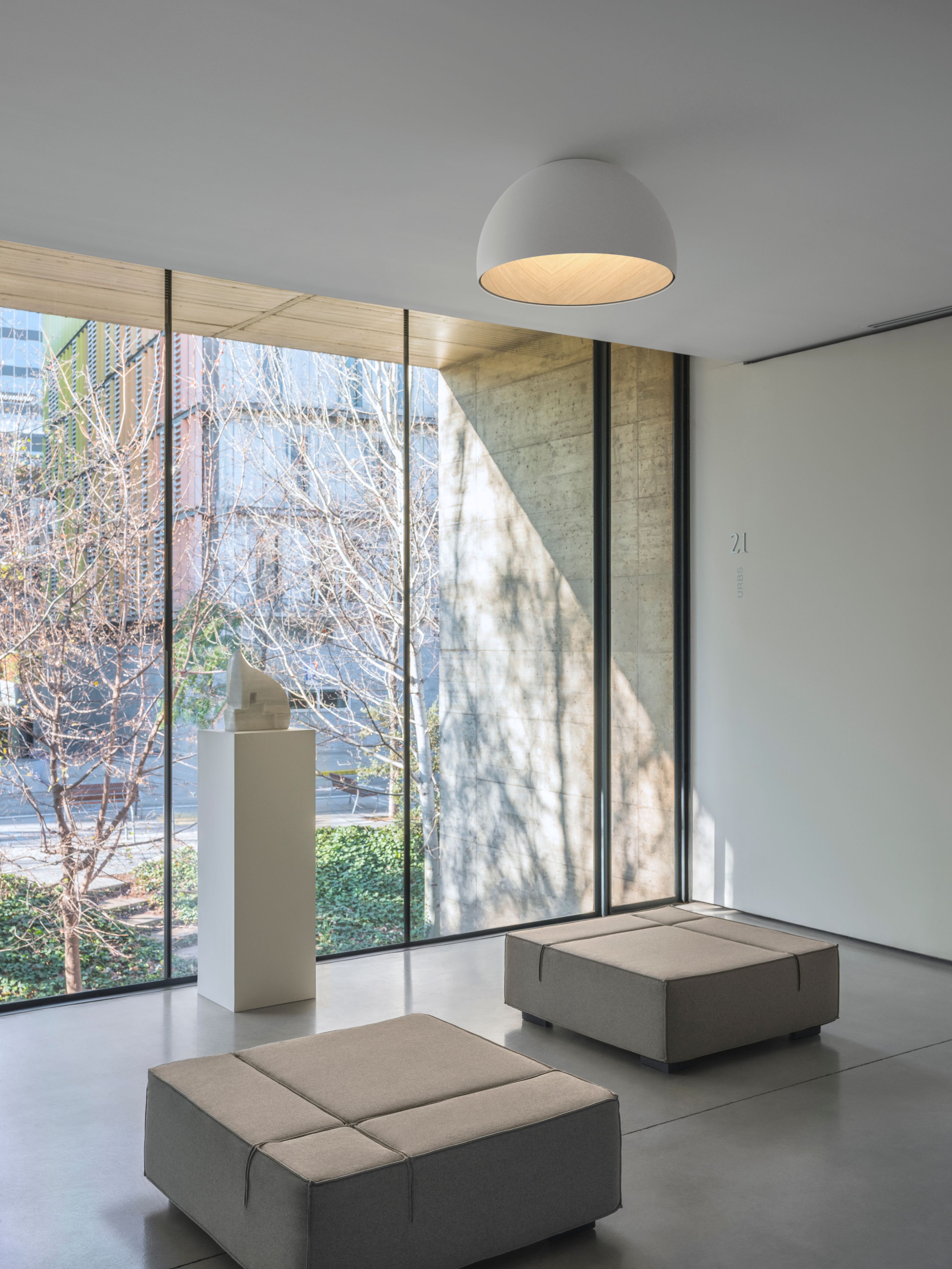 Алюминиевый и деревянный светодиодный потолочный светильник Vibia ARCH-00098104 - Вид №3