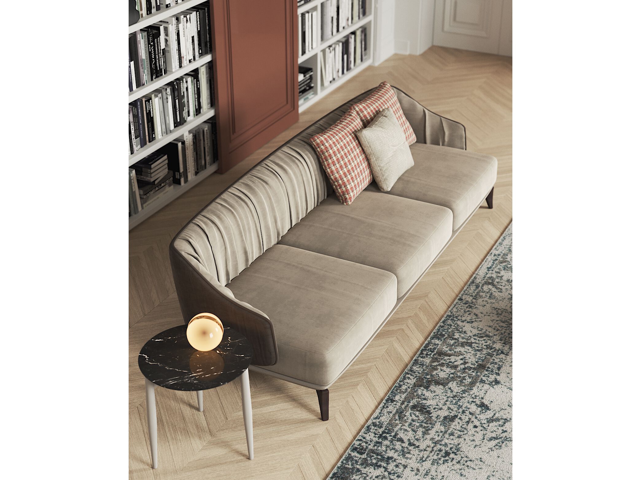 3-местный тканевый диван PRADDY Natur ARCH-00020690