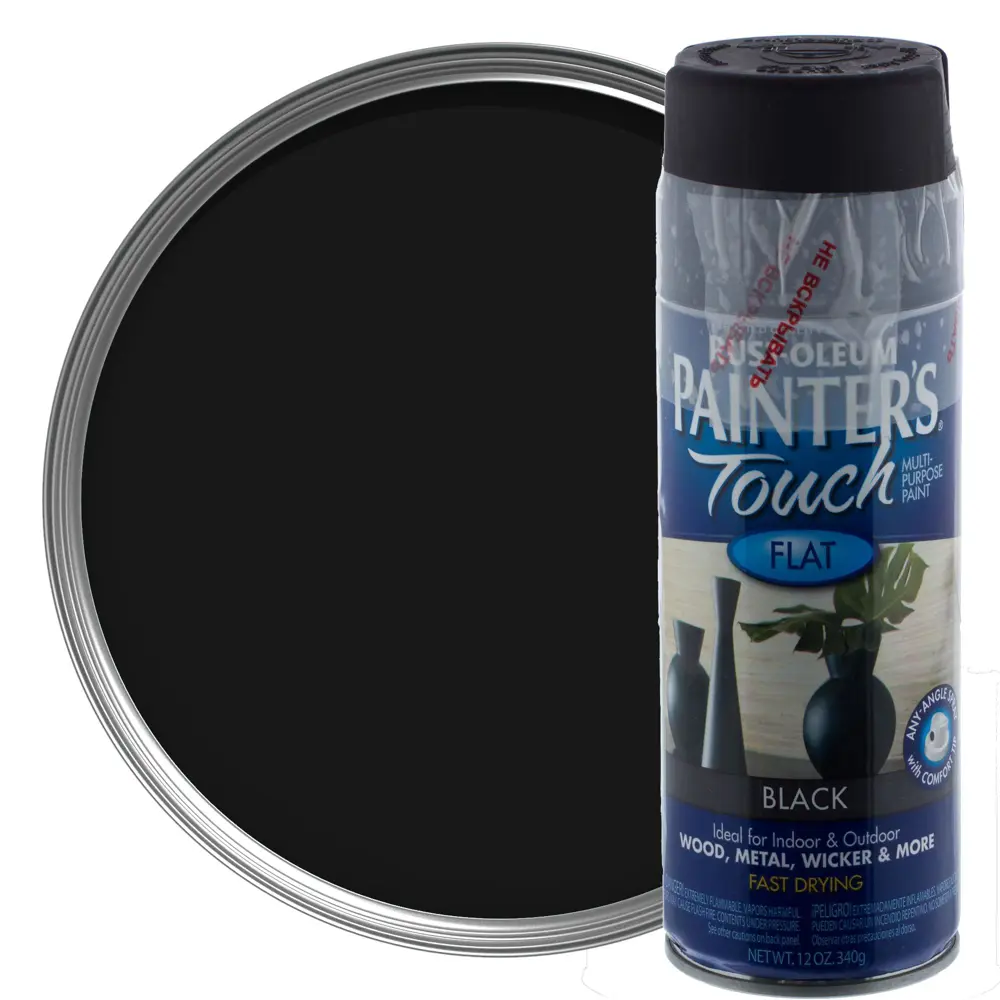 Краска аэрозольная Paint Touch матовая цвет чёрный 340 г 13366474 STLM-2126515 RUST-OLEUM 