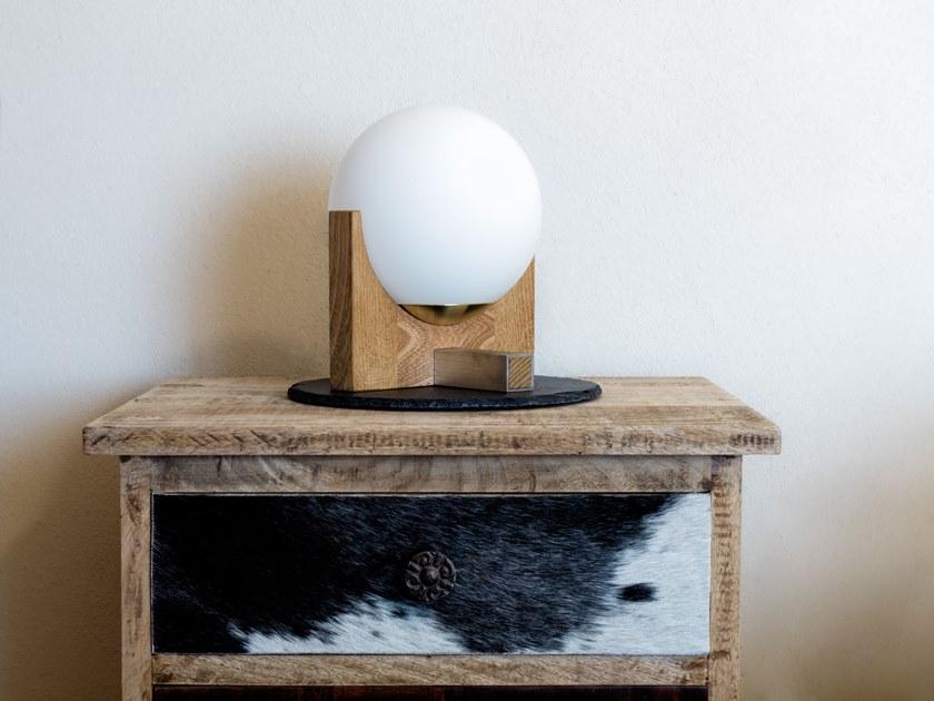 Pascal & Philippe Настольная лампа из опалового стекла на деревянном основании Juliette sun-id-1422038 - Вид №5