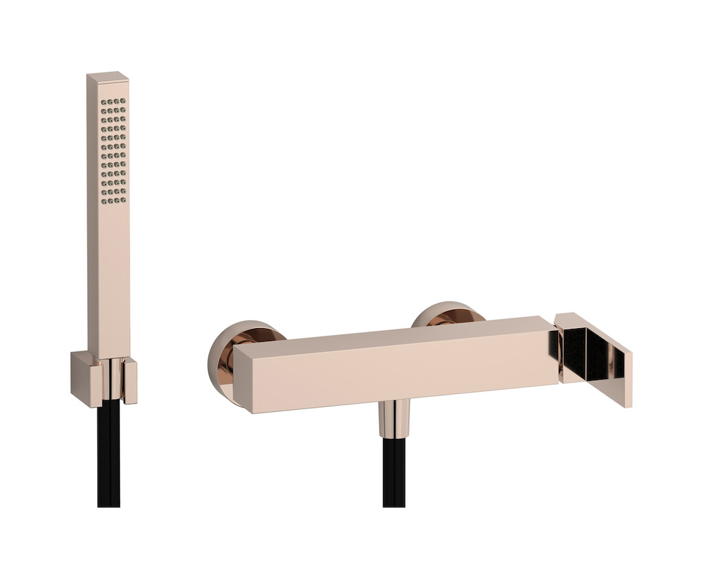 Встроенный смеситель для душа в комплекте с душевым гарнитуром. WE ARE IB ru350rs Rose Gold Rubacuori 