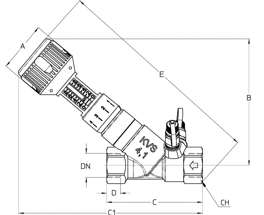 CIMBERIO CIM 747OT 114 Клапан балансировочный ручной CIM 747OT  - Вид №1