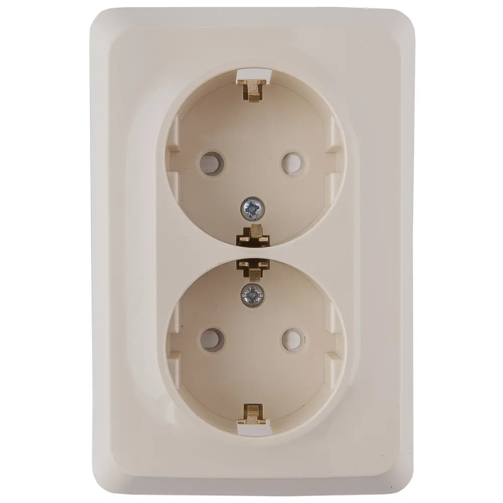 Двойная розетка SYSTEME ELECTRIC Этюд с защитными шторками 18036571 STLM-0009307