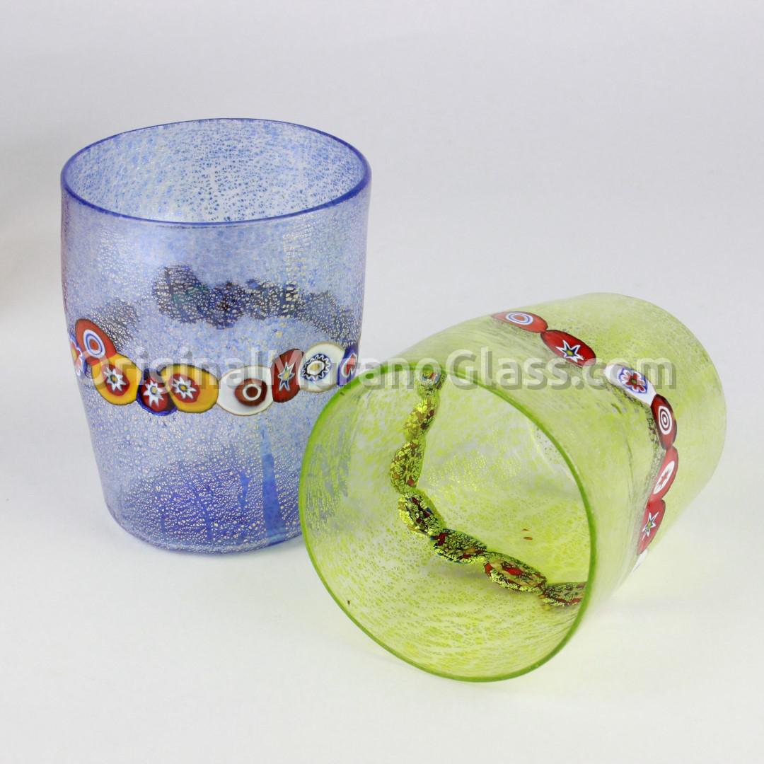 1166 ORIGINALMURANOGLASS Набор из 2 стаканов Гото - Goto di Fornace - муранское стекло OMG 8 см  - Вид №1