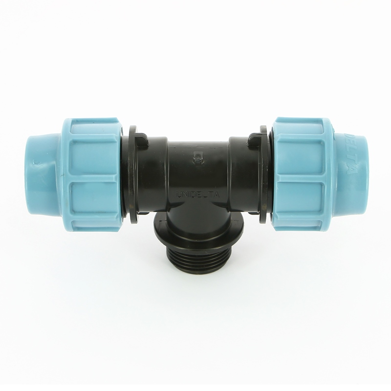 Тройник обжим-Н для труб ПНД UNIDELTA 25х1" 1010025004