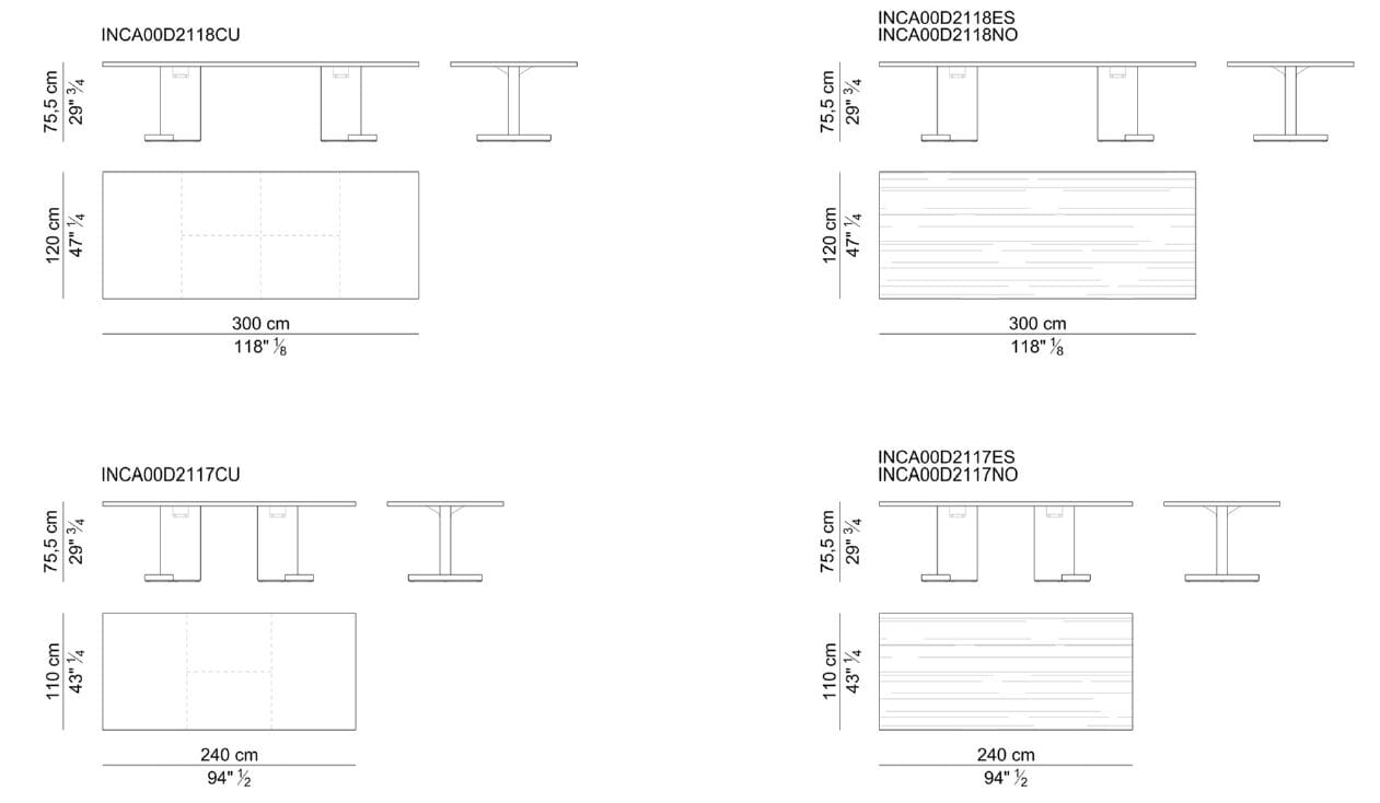 Деревянный прямоугольный стол для совещаний i 4 Mariani Inca ARCH-00126987 - Вид №2