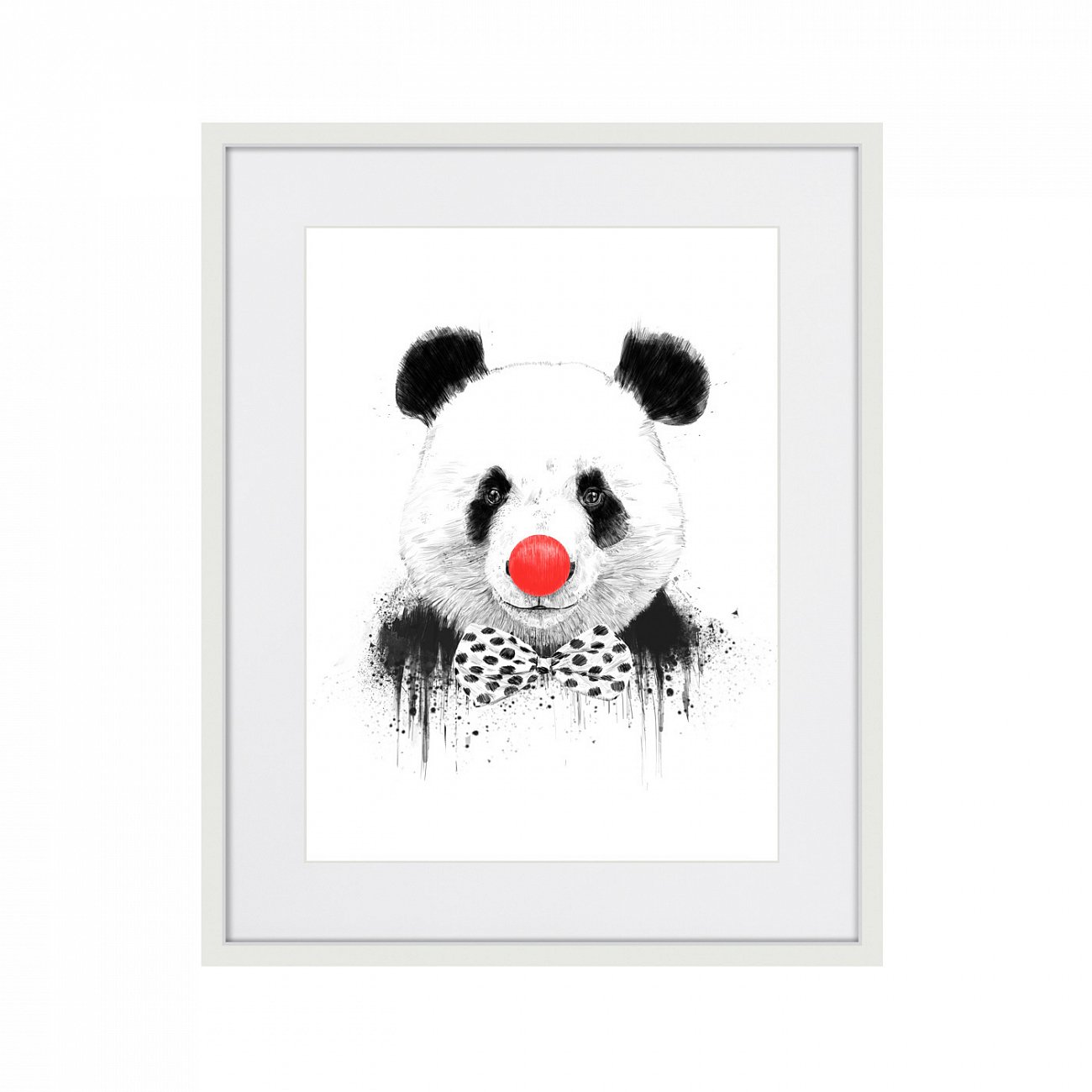 Картина в раме 52х42 см Panda Clown КАРТИНЫ В КВАРТИРУ  264332 Белый;красный;черный;разноцветный  - Вид №1