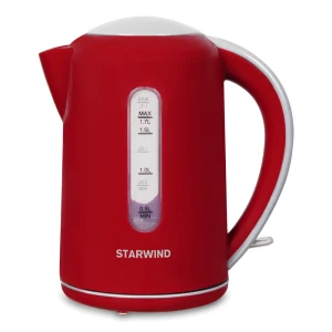 Электрический чайник Starwind SKG1021 1.7 л пластик цвет красный/серый