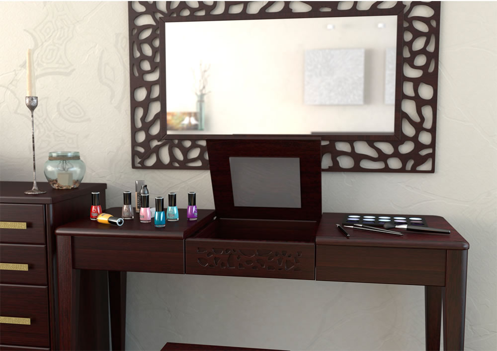 Туалетный столик с ящиками мокко прямоугольный "Веро бук-орех" DREAMLINE ВЕРО 176670 Орех;коричневый  - Вид №2