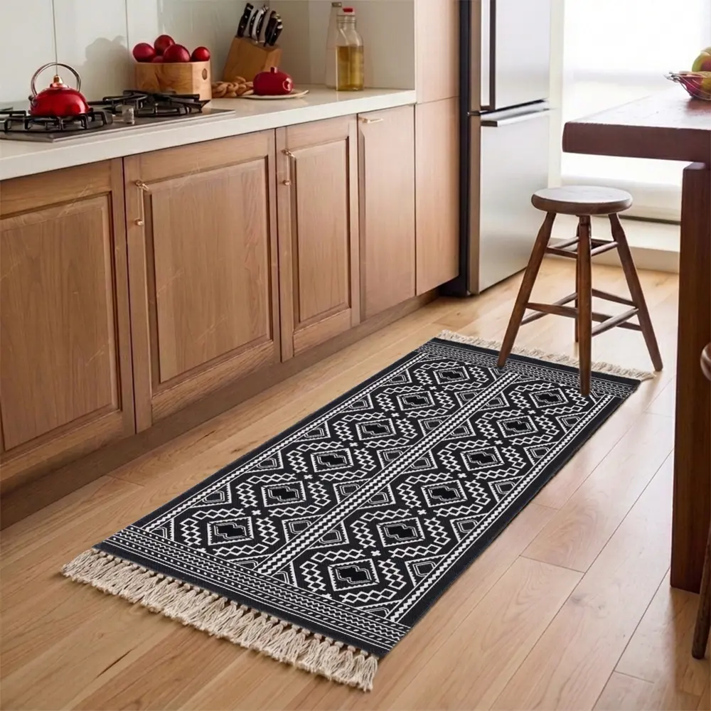 Коврик грязезащитный KREAFORTA Cauvery 60x120 см хлопок цвет белый STLM-2138747 - Вид №5