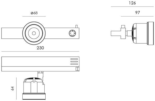 Светодиодное освещение из алюминия Track nexo luce 6693 Santreyd - Вид №1