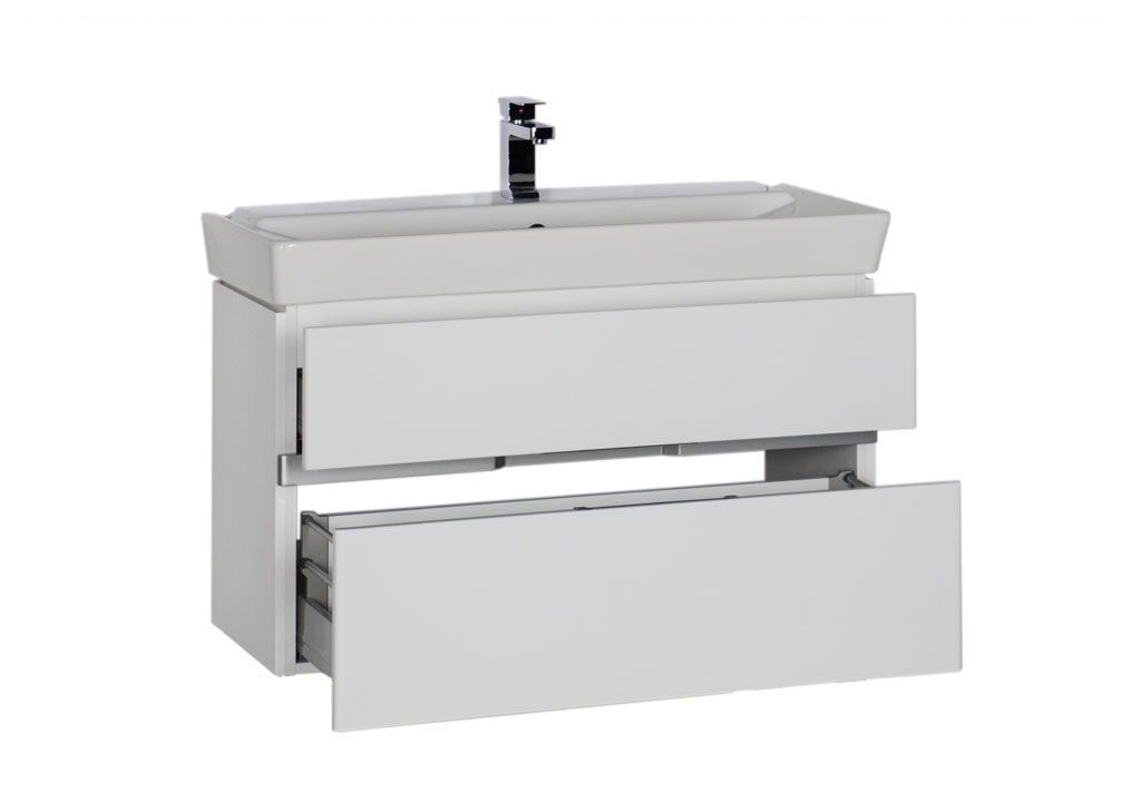 Тумба с раковиной Aquanet Виго 100 белый 0018340300168784 - Вид №1