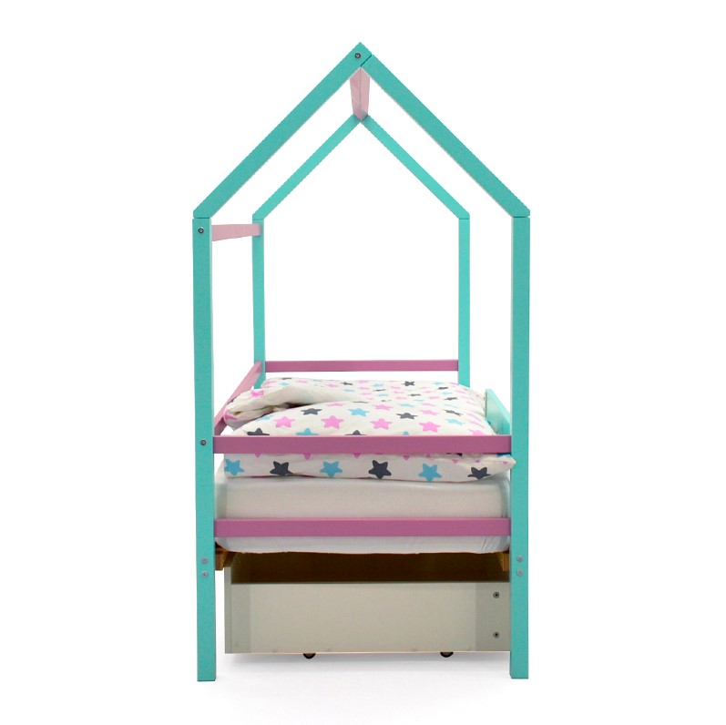 Кровать-домик детская мятная-лаванда Svogen БЕЛЬМАРКО  00-3833076 Голубой Santreyd  - Вид №5