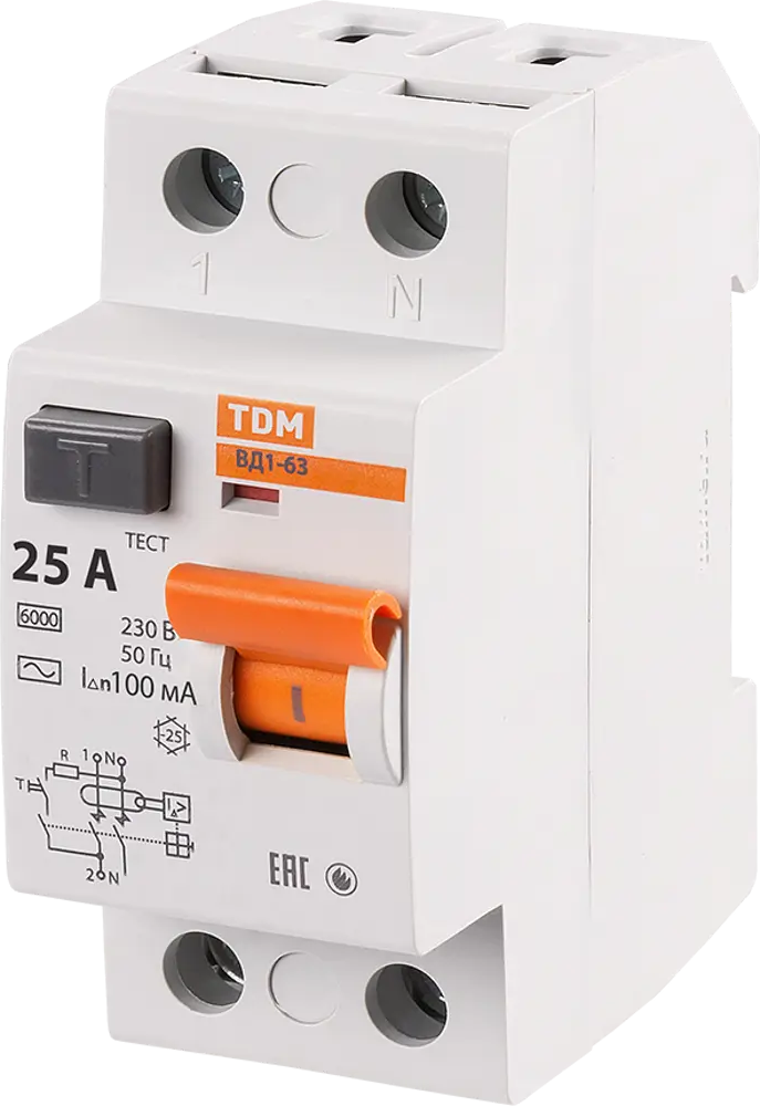УЗО TDM Electric ВД1-63 - защита от перепадов напряжения для домашней сети 84399433