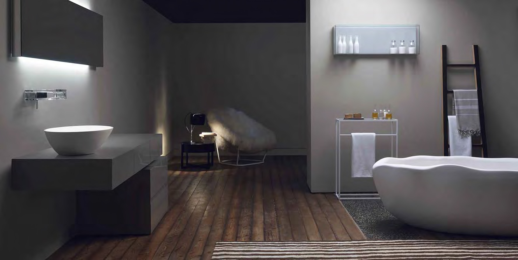 Toscoquattro Комплект мебели для ванной 04 GENESI темно-серый 22A15LL22C12LL08B03VB - Вид №2